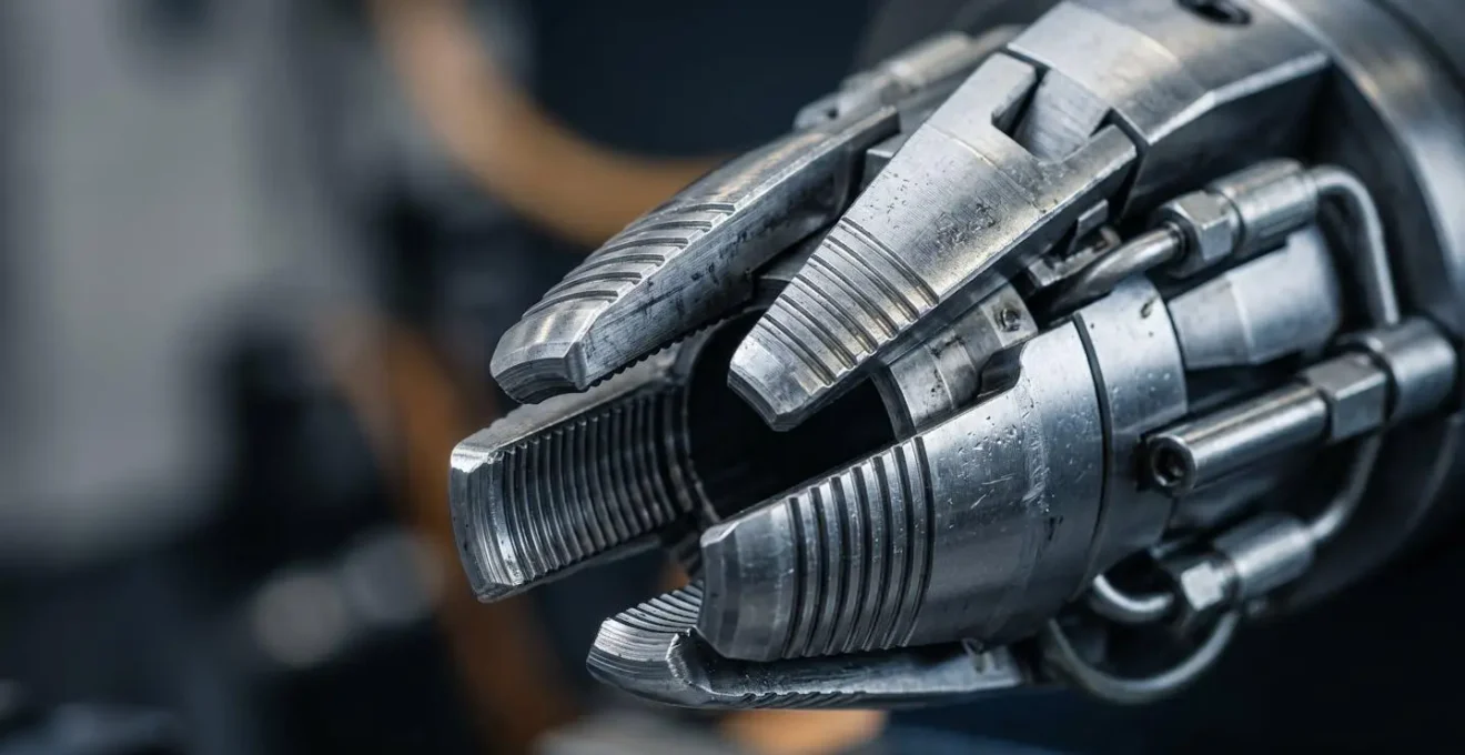 Mandrin à expansion hydraulique serrant une pièce cylindrique en aluminium sur centre d'usinage 5 axes