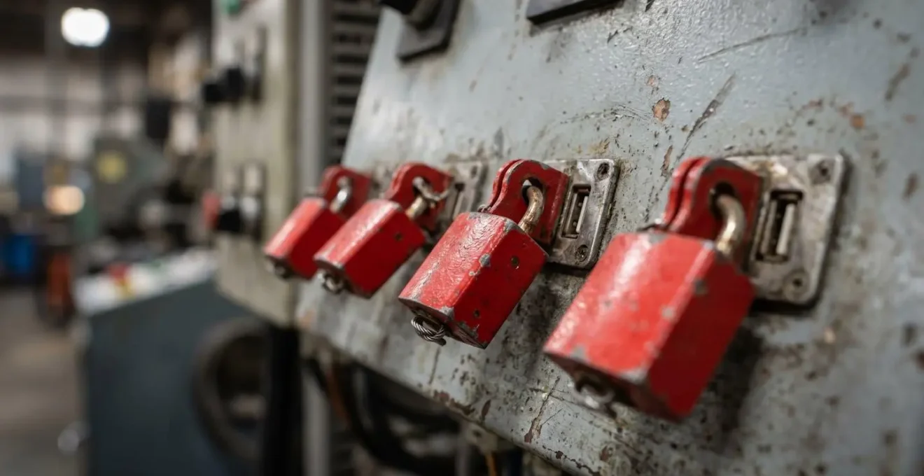 Poste de travail industriel avec protection physique des ports USB