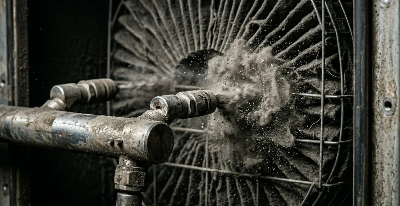 Système de décolmatage automatique de filtre industriel avec confinement des poussières