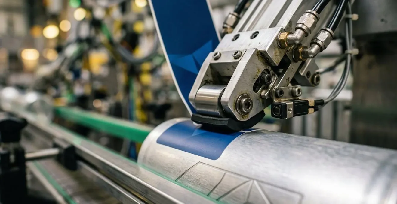 Système d'étiquetage automatique intégré en parallèle d'une ligne de production
