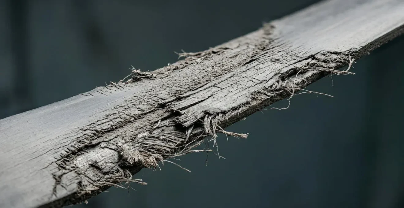 Vue macro de l'usure d'une bande de convoyeur montrant la génération de microparticules